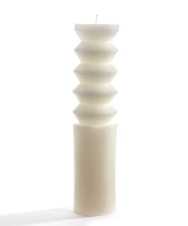 Chandelle pilier blanche