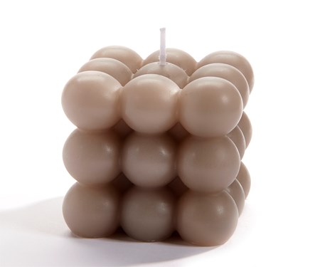 Light Grey Bubble Candle