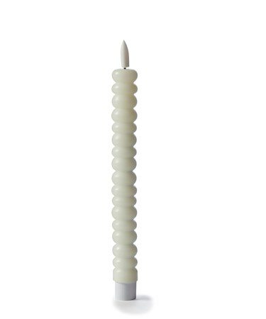 Cream Bubble Design LED Taper Candle