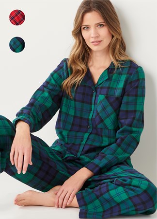 Christmas Classic Flannel Pajama Set, 2 Asst