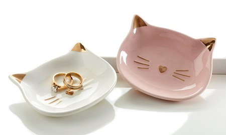 Mini assiette chat ceramique