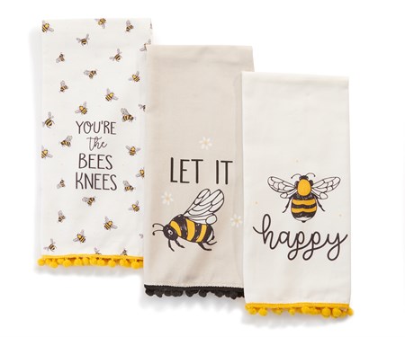 Summer Buzz Tea Towels, 3 Asst.