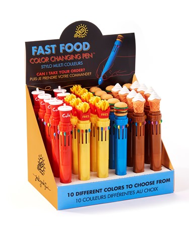 Stylo 10 couleurs fast food