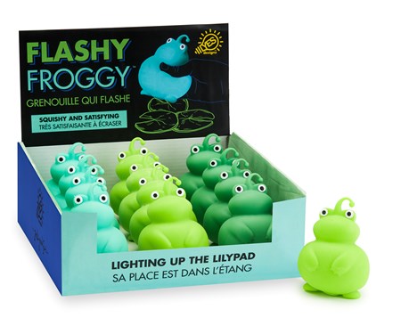 Glowing Puffer Frog, 3 Asst. w/Displayer
