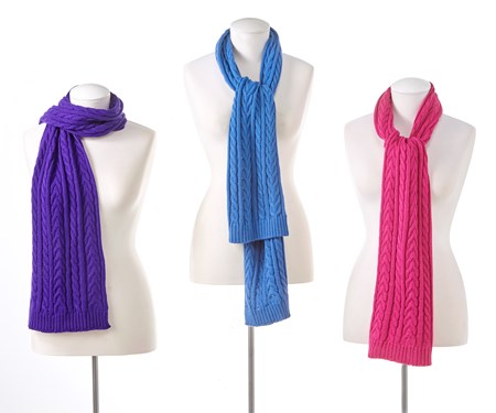 Foulard tricot, 3 couleurs