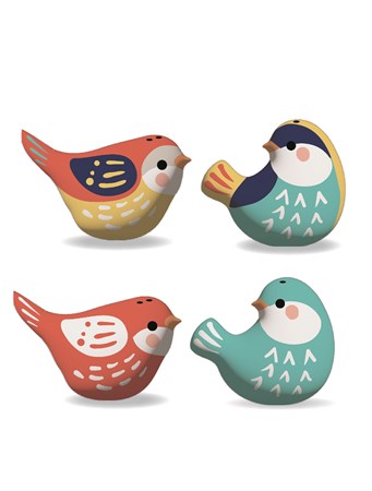 Sel&poivre oiseaux ceramique