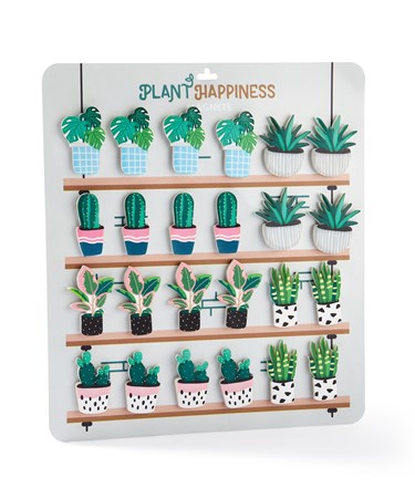Potted Plants Magnets, 6 Asst. w/Displayer